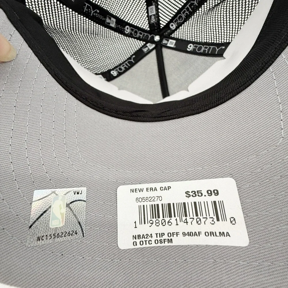 Orlando Magic Hat Cap New Era NBA 9FORTY Trucker Men‎ Adjustable Blue Black NWT